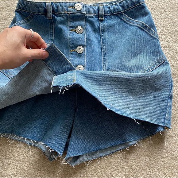 BDG DENIM BUTTON UP SKIRT / SKORT - Picture 4 of 16